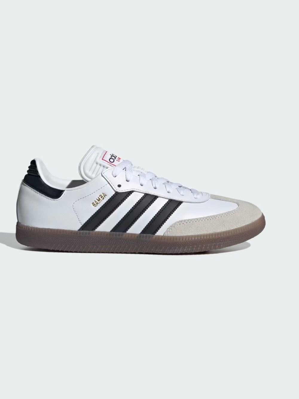 adidas Samba Shoes White with Black and Gum